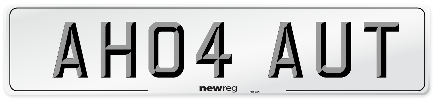 AH04 AUT Number Plate from New Reg